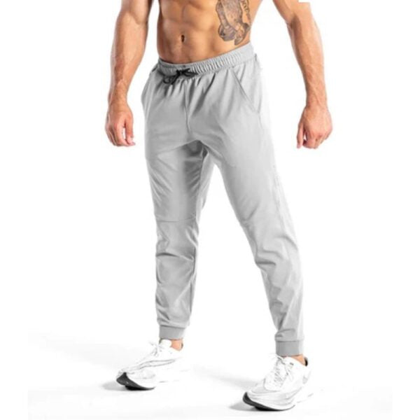 Front view of Burberry Spring Mens Trousers White Luxury – Qintaar