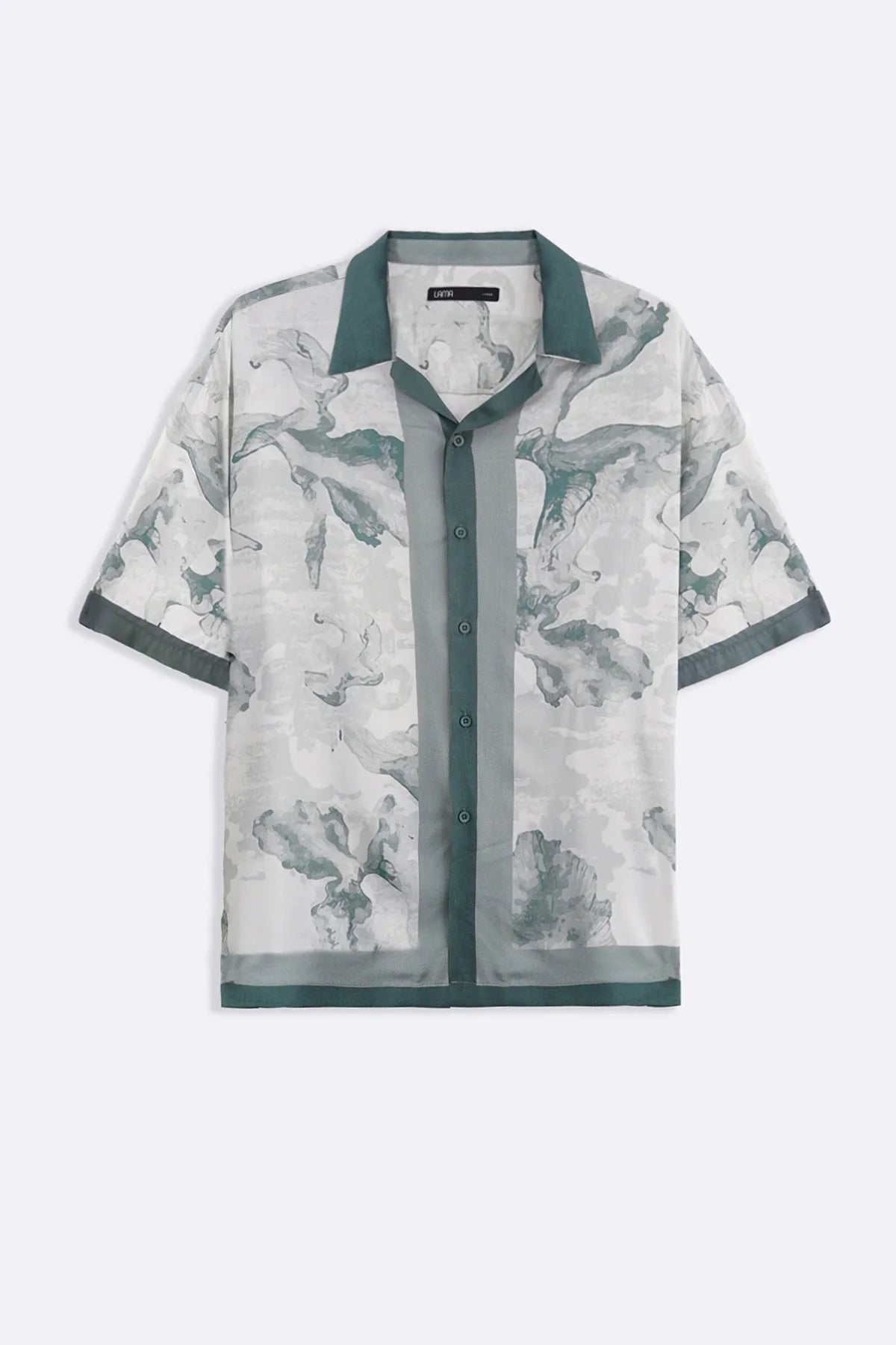Lightweight Button-Up Shirt – Modern Print & Relaxed Fit