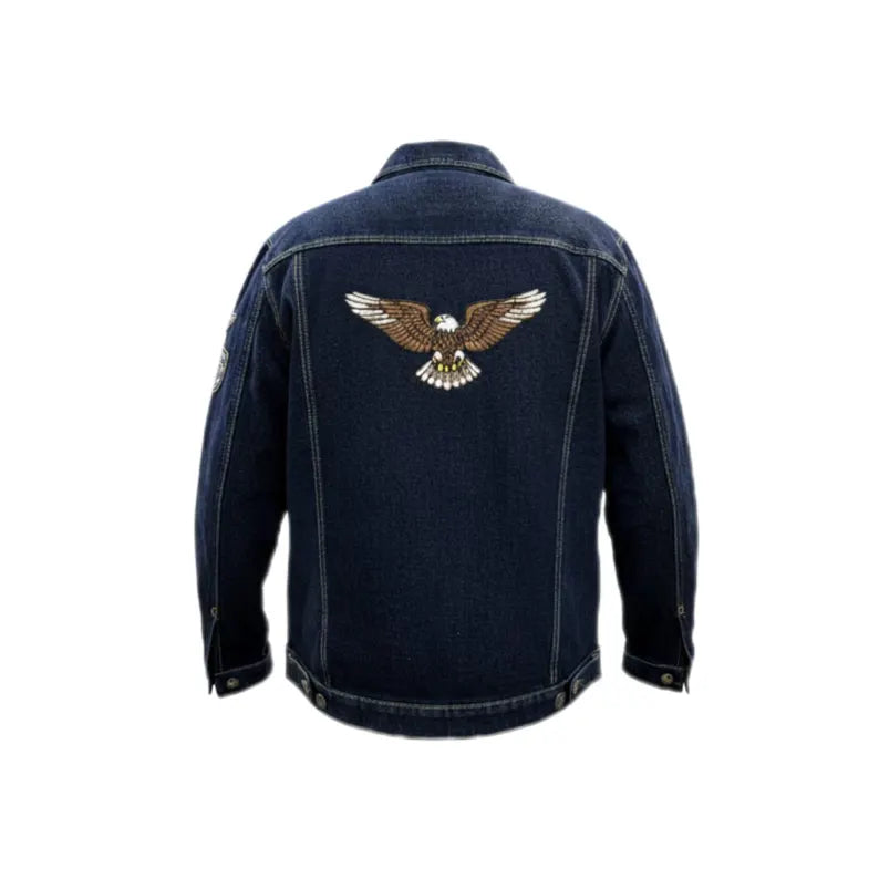 Eagle Embroidered Classic Denim Jacket