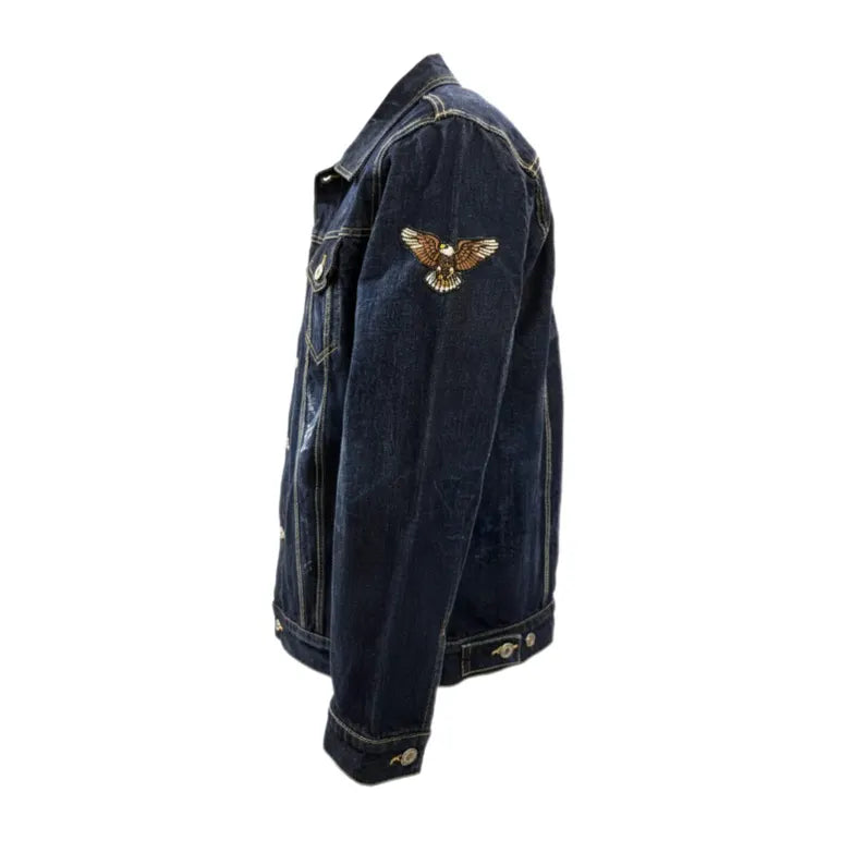 Eagle Embroidered Classic Denim Jacket