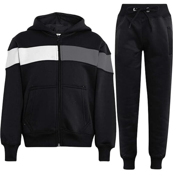  track suit with a hooded jacket view showing premium detailing – Qintaar