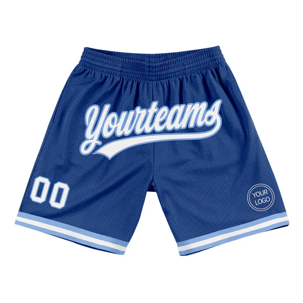 sky blue shorts view showing premium detailing – Qintaar